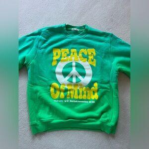 Madhappy peace of mind hoodie, green, unisex medium.